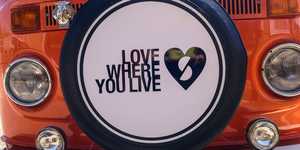 VW Tyre Cover Graphics 'Love Where You Live'