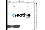 3x3 Shell Scheme Fabric Exhibition Stand Dimensions - Creative Solutions.png