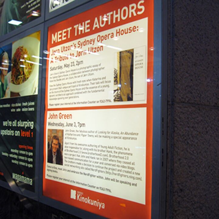 Printed Backlit Poster Film In Situ - Book Shop Meet The Author.jpg