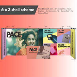 6x3 Fabric Shell Scheme Exhibition Stand