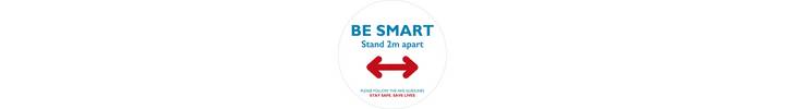 Be Smart Stand 2m Apart White
