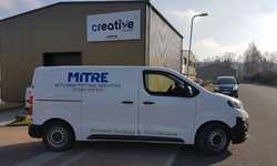 Van Signwriting for Mitre Kitchen Fitting 