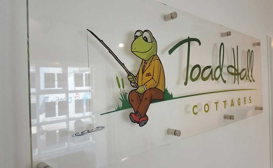 Acrylic Signage for Toad Hall Cottages