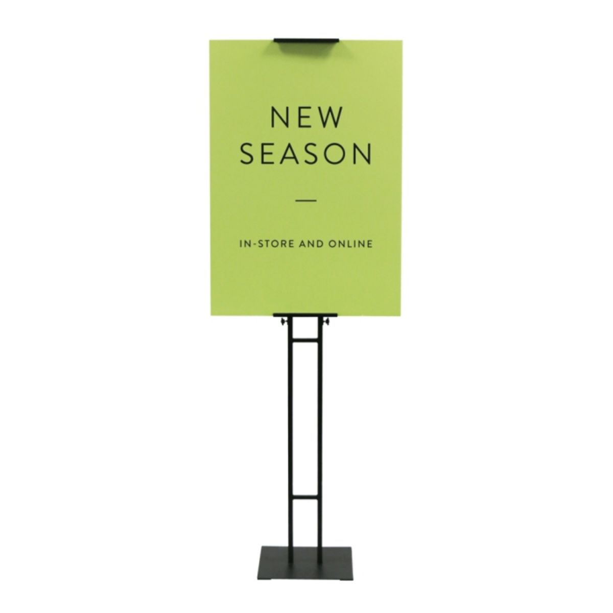 Adjustable poster stand available with printed poster boards.png