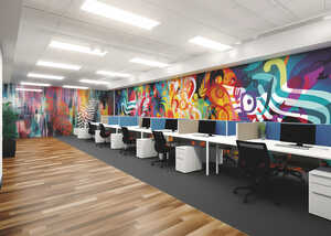 High Resolution Photograph Reproduction Printed Wallpaper Murals For Offices, Conference Rooms and Professional Working Environments
