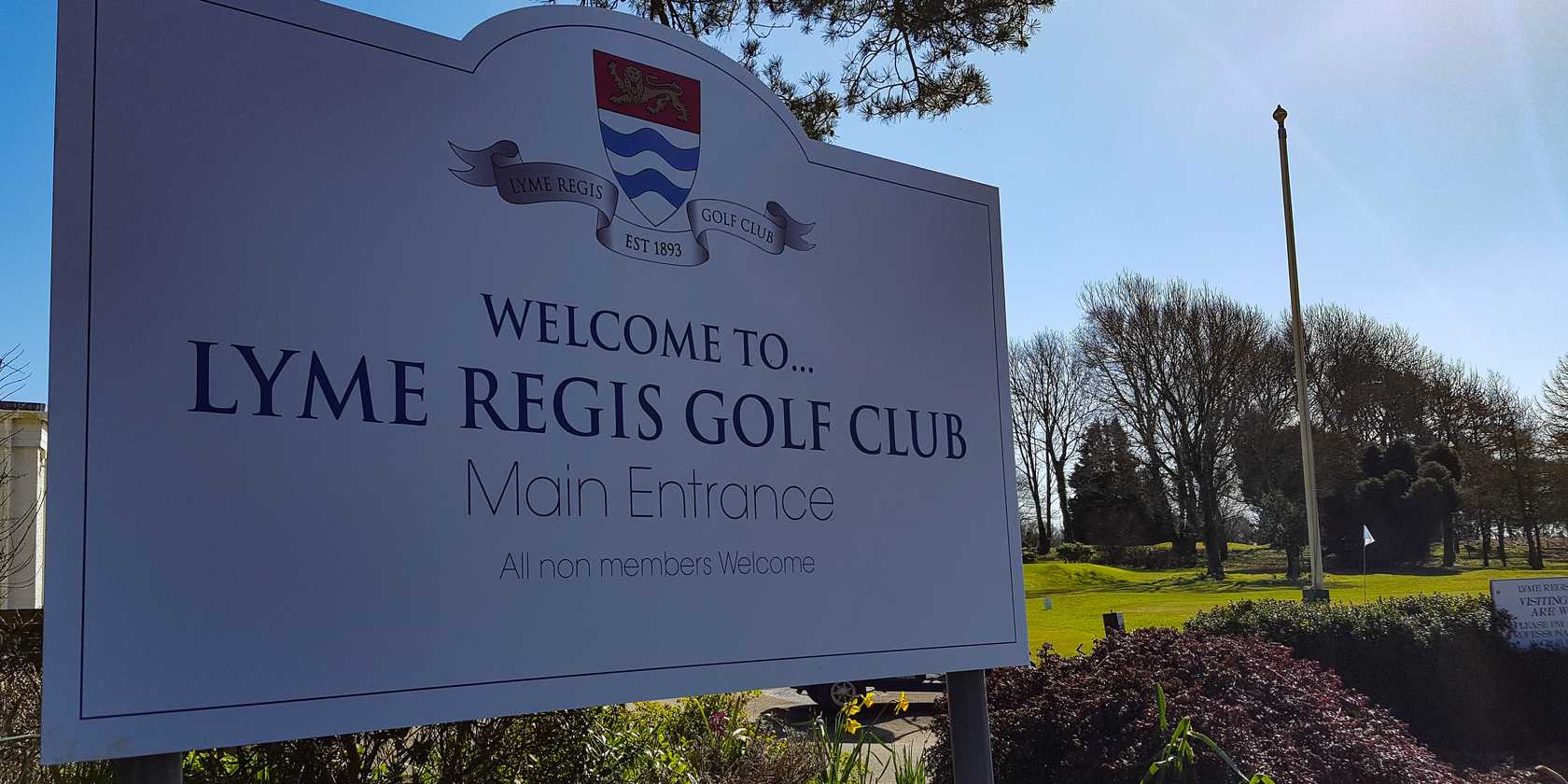Entrance Signage Lyme Regis Golf Club