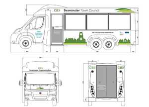 Beaminster Town Council Bus Graphics Artwork Proofing Design Template