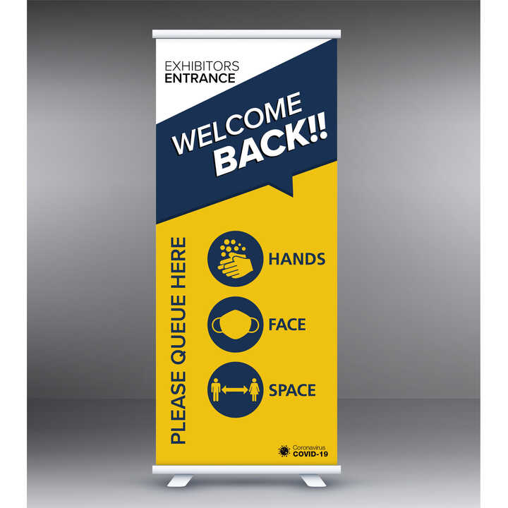 Welcome Back Exhibition Roller Banner Stand