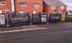 Heras Fencing Mounted Mesh Banners for Cavanna Homes