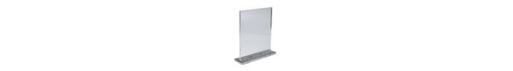 Countertop poster holder with metal base and acrylic poster pocket.png