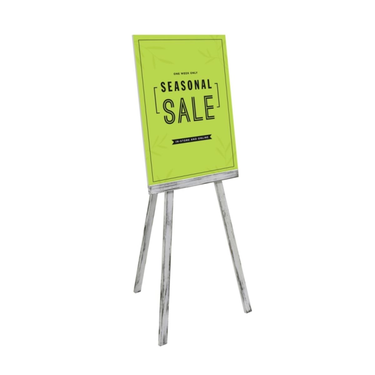 Distressed Effect White Easel with Printed Foamex.png