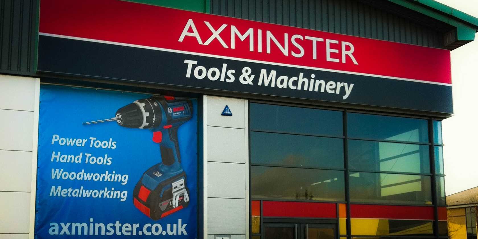Banners, Posters & External Signs for Axminster Tools by Creative Solutions