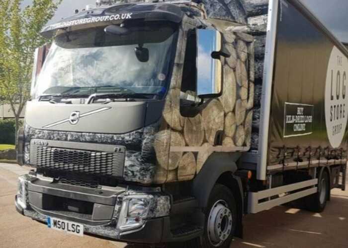 Full Lorry Cab Custom Printed Wrap for The Log Store