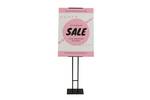 Single sided metal display easel available stands upright or angled.png
