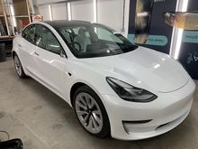 Vinyl Wrap for Tesla Model 3 - BEFORE - Front Side Profile