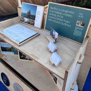 Printed Plywood Event Signage for BlueTree Boat Building