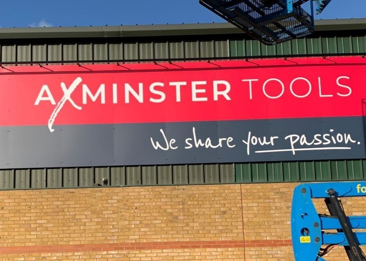 Large External Cladding Mounted ACM (Aluminium Composite Material) Signage Fascia for Axminster Tools.jpg