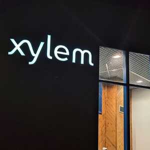 3D Illuminated Lettering Logo Wall Mounted Signage For Xylem