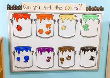 Interactive Boards For Classroom Ideas - Sort The Colours