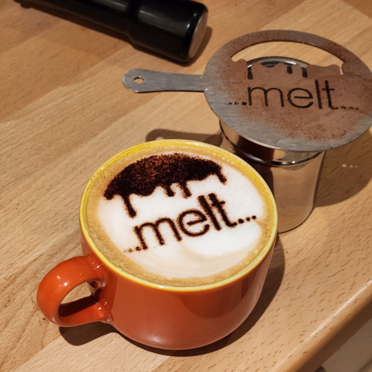 Melt Custom Cut Coffee Stencil for Coffee Dusting