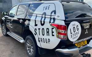 The Log Store Fleet Graphics on Service Vehicles