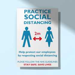Recyclable Social Distancing Sign Boards