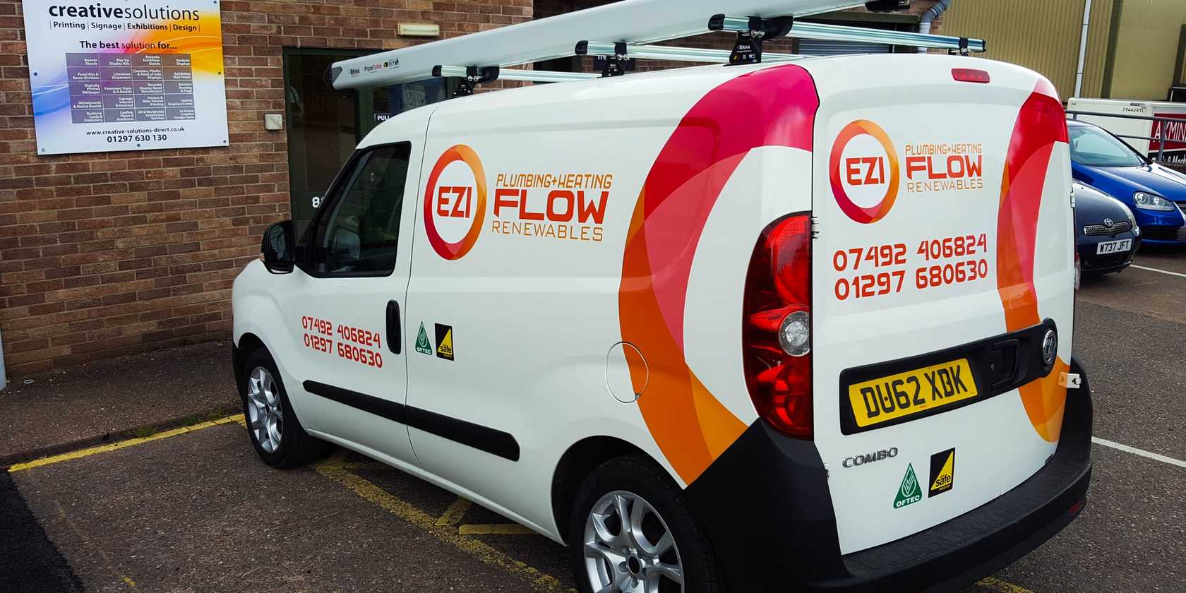 Vehicle Signwriting for Ezi Flow Plumbing and Heating