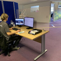 Acrylic Desk Screen fixed with Clamps