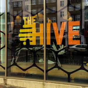 Printed Vinyl Window Graphics for The Hive