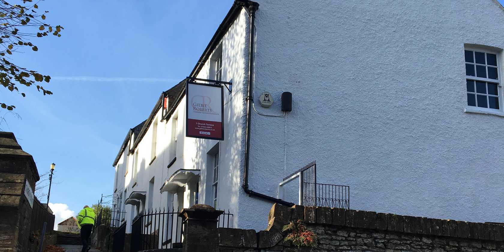 Hanging Swing Sign for Gilbie Roberts