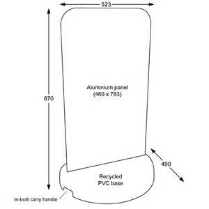 Ecoflex Pavement Sign Dimension