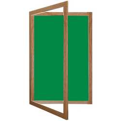 Lockable Wooden Framed Recycled Polycolour Notice Board