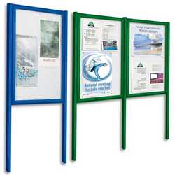 Classic Magnetic External Notice Board With Post Kit