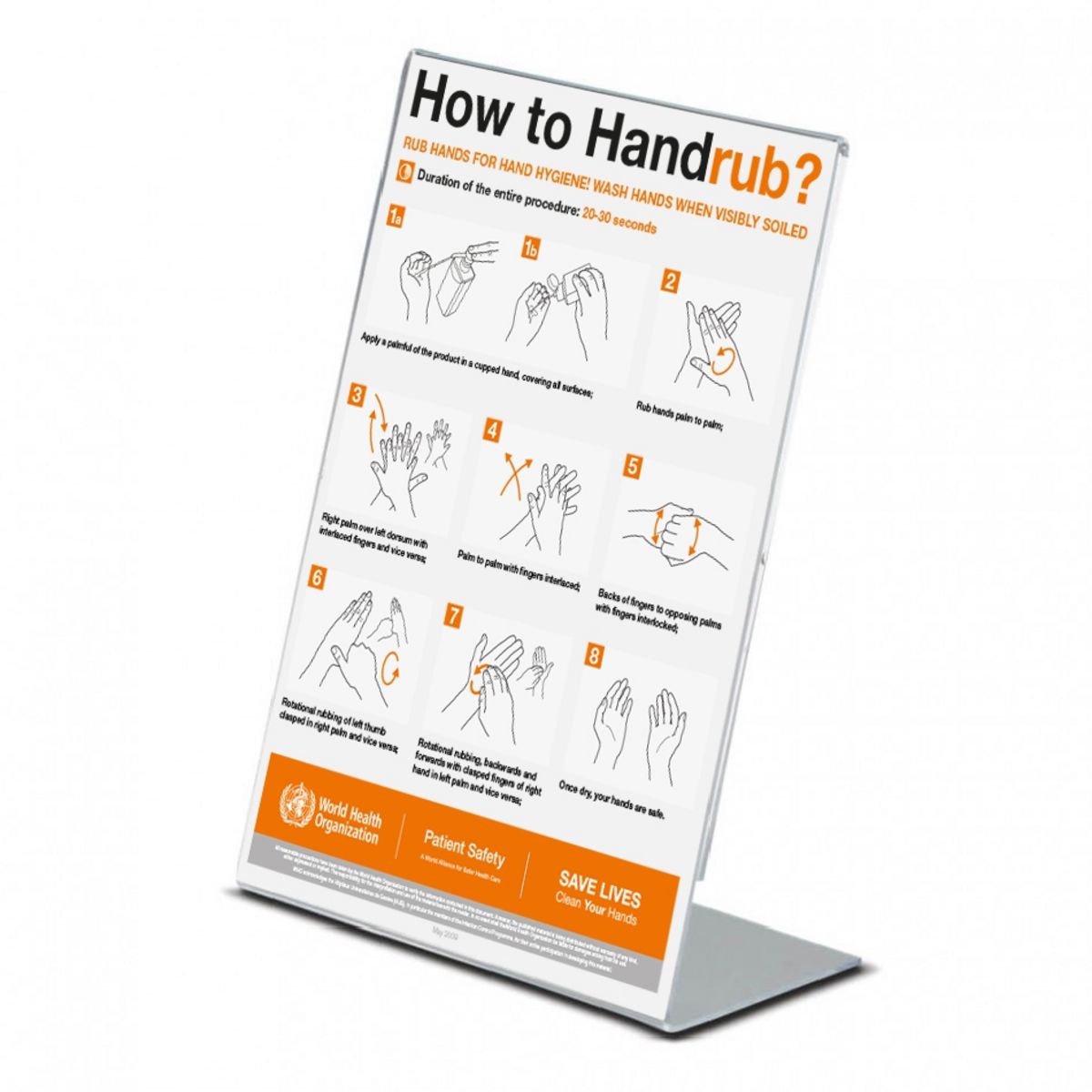 How to hand rub poster and acrylic display