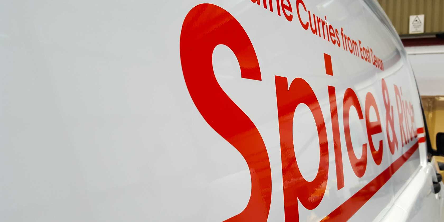 Reflective Vehicle Graphics Spice & Rice Van
