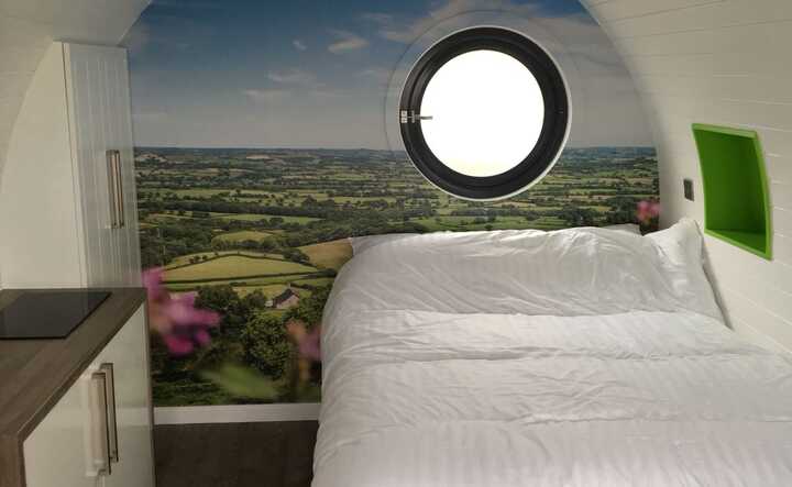 Printed Wallpaper in Camping Pod