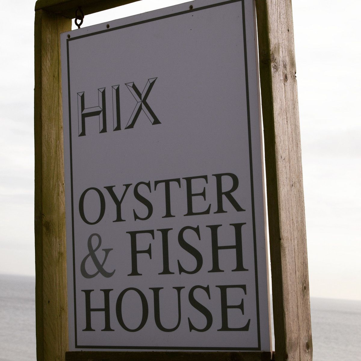 Hix Oyster &amp; Fish House Bespoke Wooden Sign