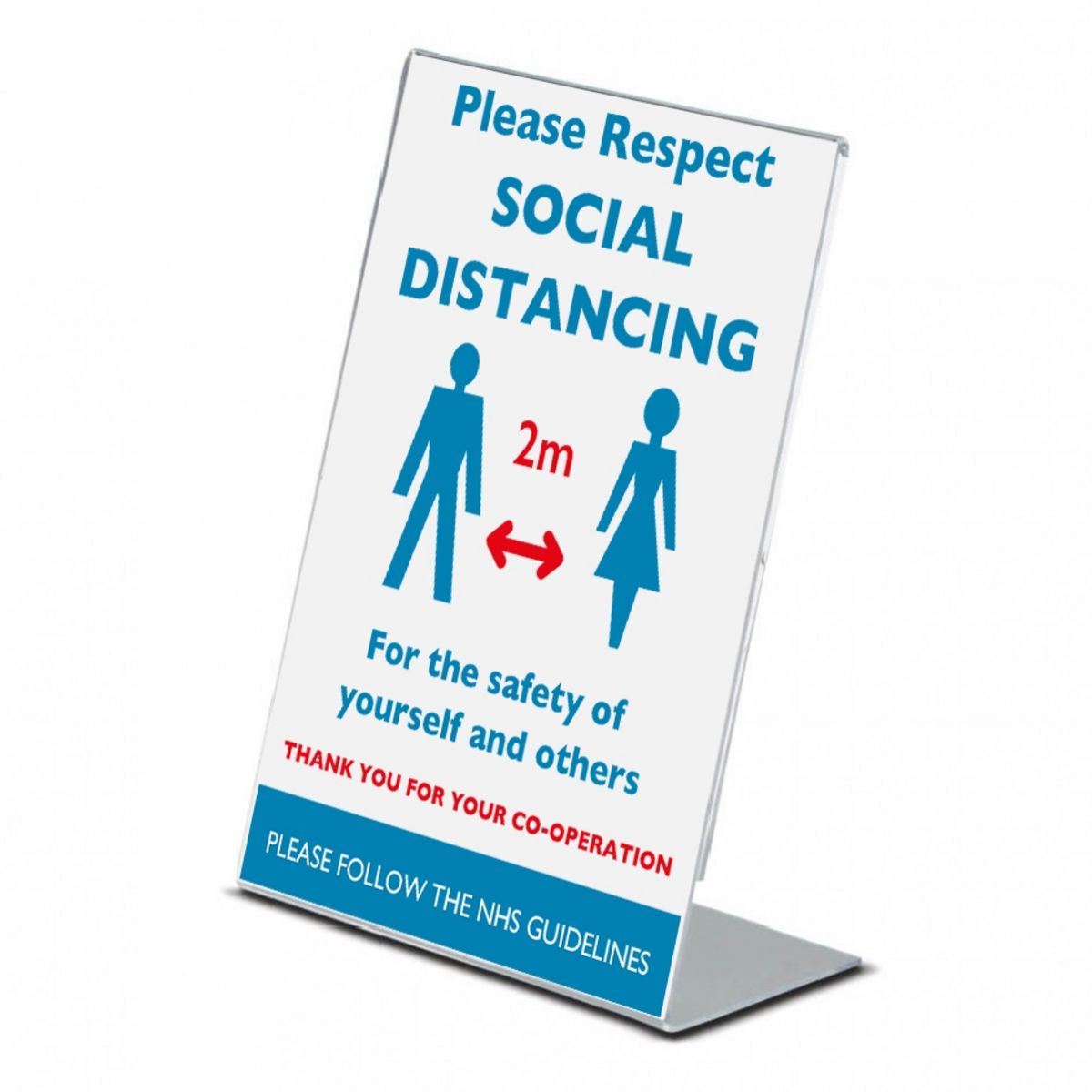 Social Distancing Acrylic Poster Holder and poster
