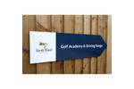 Directional Arrow Aluminium Sign for Gold Academy & Driving Range