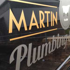 Vinyl Lettering Decals for Martin Canniford Plumbing