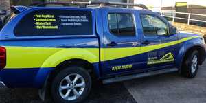 Fluorescent Neon Yellow Truck Signwriting Graphics