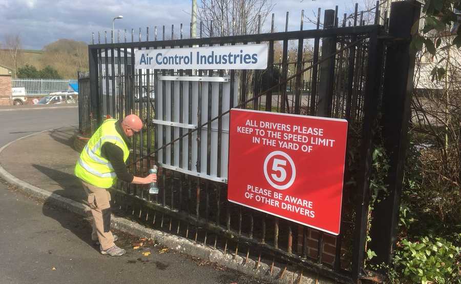 Gate Signage Installation