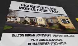 Outdoor Signs for Highgrove Close Mobile Home Park