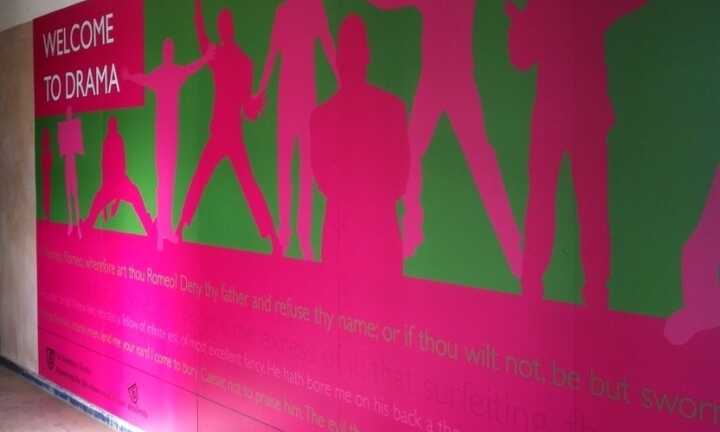 Printed Wallpaper & New Notice Boards for Brakenhale School, Bracknell