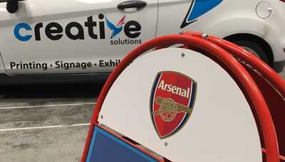 A-Board in production for Arsenal Womens Football Club