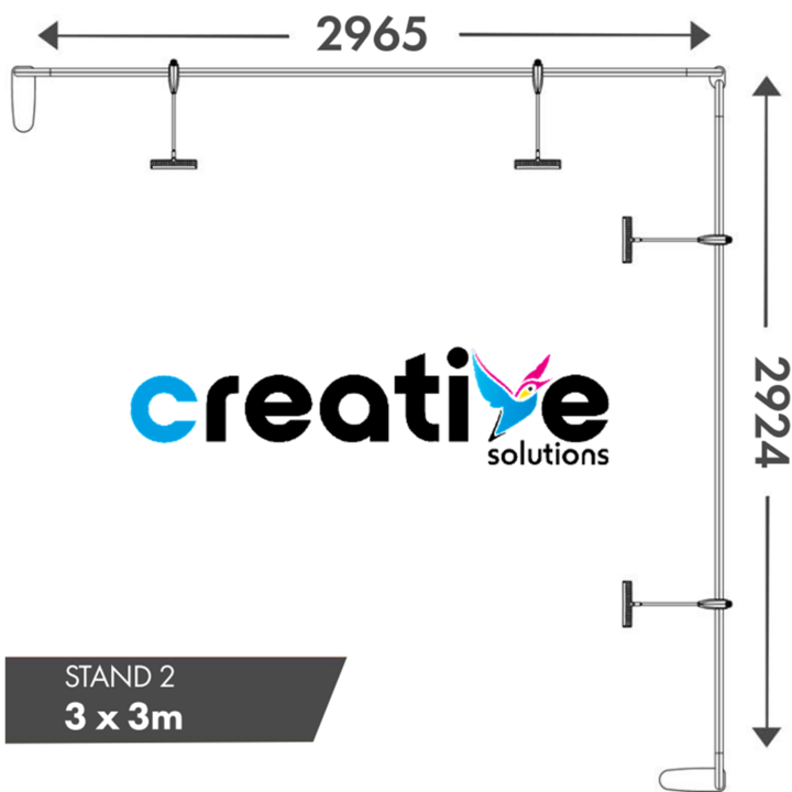 3x3 Shell Scheme Fabric Exhibition Stand Dimensions - Creative Solutions.png