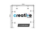 3x3 Shell Scheme Fabric Exhibition Stand Dimensions - Creative Solutions.jpg