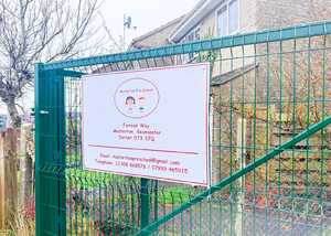 New Gate Sign for Mosterton Pre-School New Gate Sign for Mosterton Pre-School
