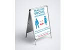 Social Distancing Poster and A-Board