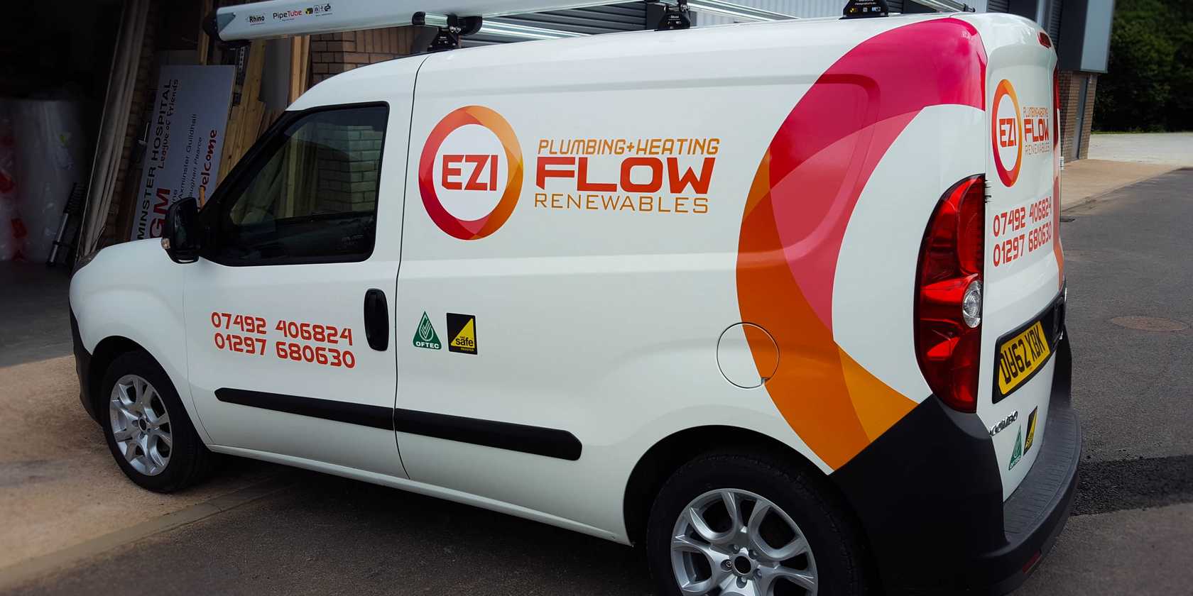 Vehicle Graphics for Ezi Flow Plumbing and Heating Renewables